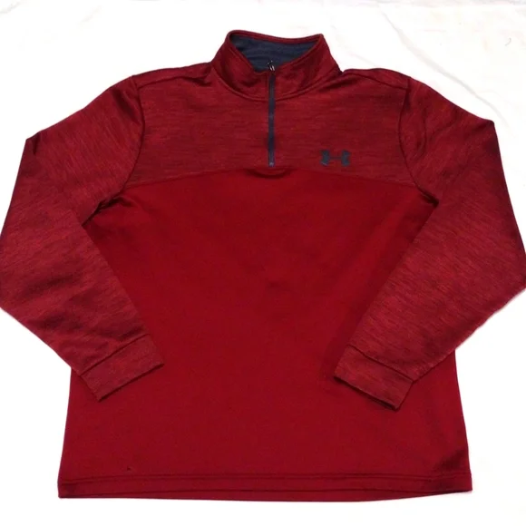 Men's Under Armour Large 1/4 Quarter Zipper Pullover Burgundy - Picture 1 of 6